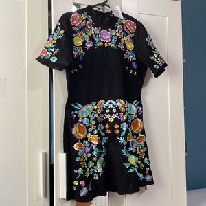 ASOS Black embroidered dress
